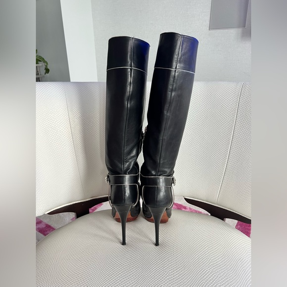 Badgley Mischka sexy black calf leather boots - Picture 14 of 15